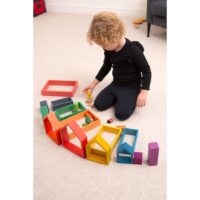 TickiT Rainbow Architect Houses, 7 Pieces/Set (CTU73542)