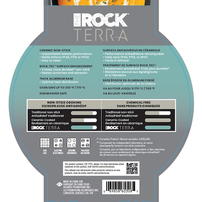 THE ROCK by Starfrit Terra Aluminum 12" Frying Pan, Black (060306-004-0000)