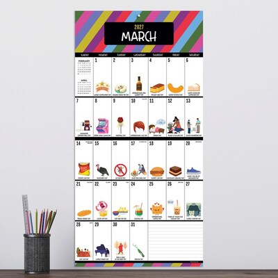 2027 TF Publishing Every Day's A Holiday 12" x 12" Monthly Wall Calendar, Multicolored (27-1108)