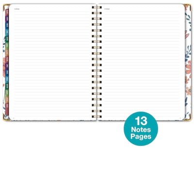 2026-2027 Excello Brands 8.5" x 11" Academic Weekly & Monthly Planner, Paperboard Cover, Colorful Botanicals (NAY27-8511FC-30)