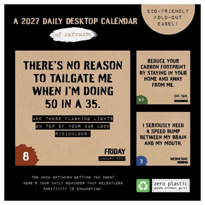 2027 TF Publishing Anti Affirmations 4.25" x 5.25" Daily Day-to-Day Calendar, Multicolored (27-3000)
