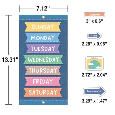 Carson Dellosa Crafty and Cool Calendar Bulletin Board Set, 145 Pieces/Set (110596)