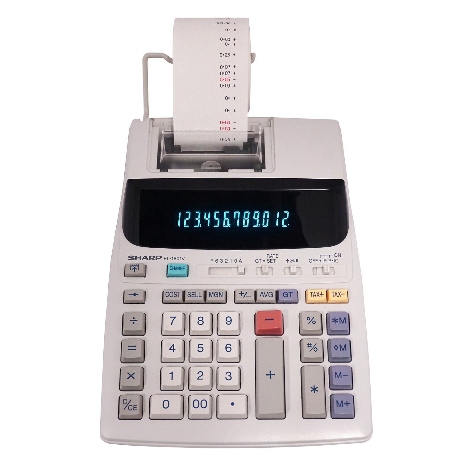 Sharp (EL1801V) 12-Digit Printing Calculator, White