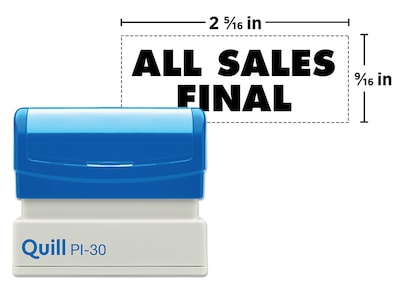 Custom Quill Brand 2000 Plus® PI 30 Pre-inked Stamp, 9/16 x 2-5/16