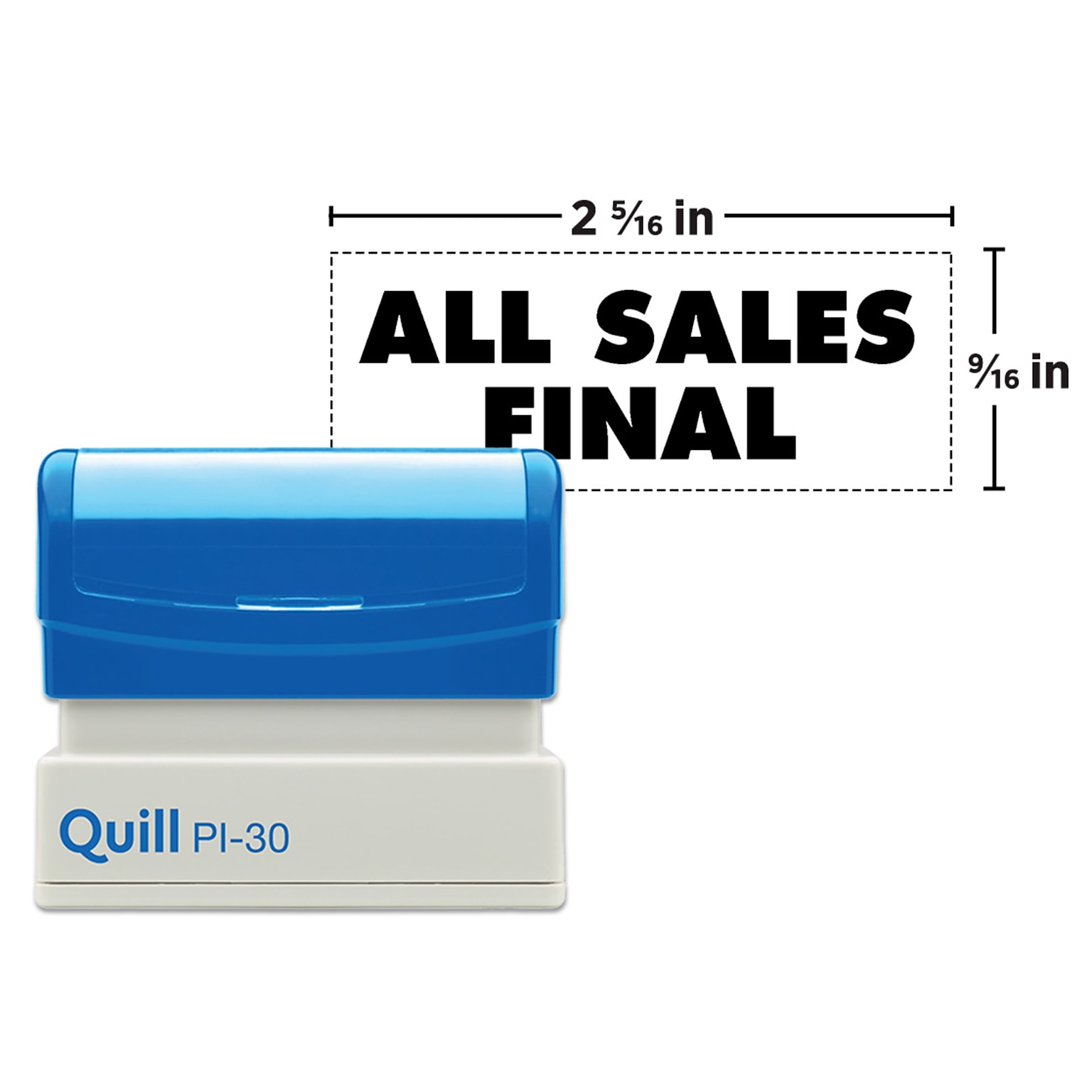 Custom Quill Brand 2000 Plus® PI 30 Pre-inked Stamp, 9/16 x 2-5/16