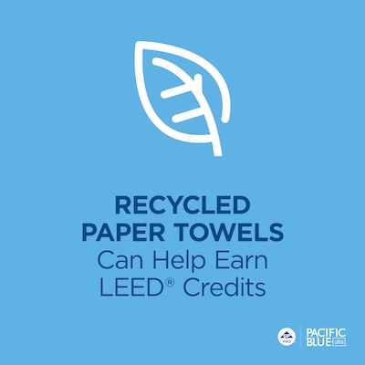 Pacific Blue Ultra Hardwound Paper Towels, 1-Ply, 6 Rolls/Carton (26611)