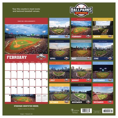 2027 TF Publishing Ballparks 11" x 12" Monthly Wall Calendar, Multicolored (27-1051)