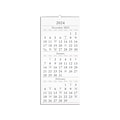 2024 AT-A-GLANCE 12 x 27 Three-Month Wall Calendar, White/Black (SW115-28-24)