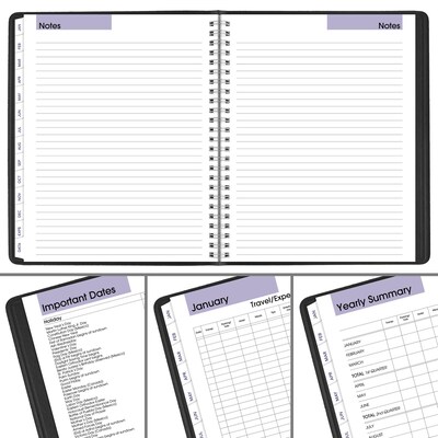 2027 AT-A-GLANCE DayMinder Executive 7" x 8.75" Weekly & Monthly Planner, Faux Leather Cover, Black (G545-00-27)