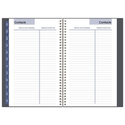 2026 AT-A-GLANCE DayMinder 5" x 8" Weekly & Monthly Planner, Plastic Cover, Gray (GC200-07-26)