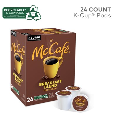 McCafe Breakfast Blend Coffee Keurig® K-Cup® Pods, Light Roast, 24 Pods/Box (5000358127)