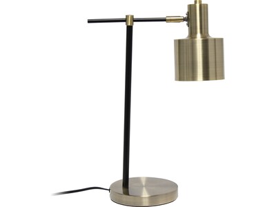 Lalia Home Studio Loft Table Lamp, Antique Brass/Black (LHT-4001-AB)