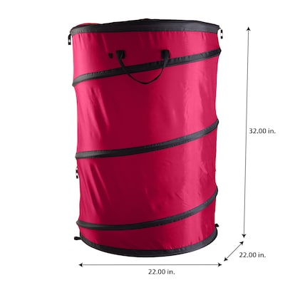 Simplify Holiday Pop Up Storage Tote with Lid, Fabric, Red/Black (9104)