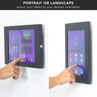 Mount-It! Anti-Theft Tablet Wall Mount for Samsung Galaxy Tab A and Tab S Tablets, Black (MI-3884B)