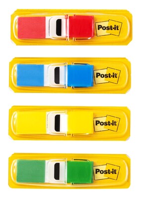 Post-it Flags, .47" Wide, Assorted Colors, 140 Flags/Pack (683-4)