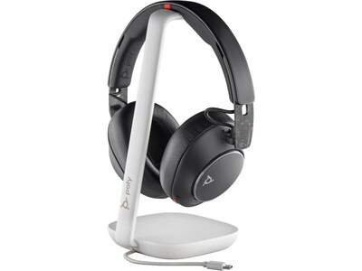 Poly Voyager Surround 85 USB-C UC Stereo Bluetooth Over-Ear Headset with Charging Stand and USB-C/A