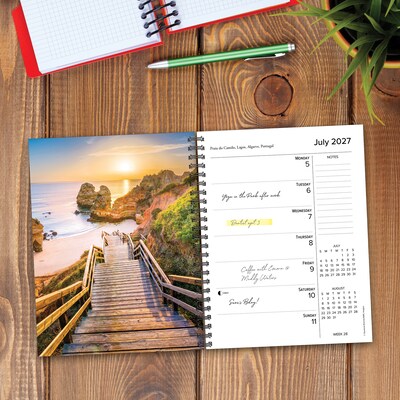 2027 Willow Creek Destinations 6.5" x 8.5" Weekly & Monthly Desk Calendar (64382)