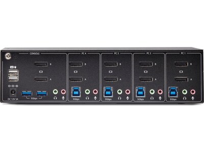 StarTech P4DD46A2-KVM-SWITCH USB DisplayPort 4-Port Dual-Monitor KVM Switch