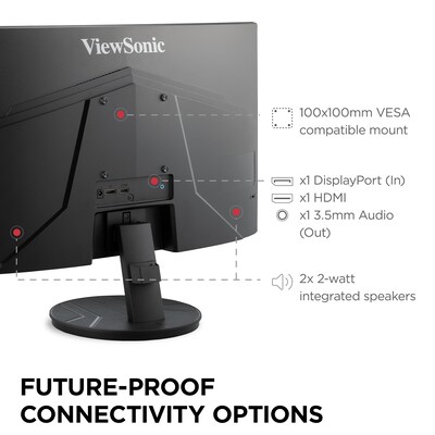 ViewSonic 24" FHD Curved 100Hz LED Monitor, Black (VA2416C)