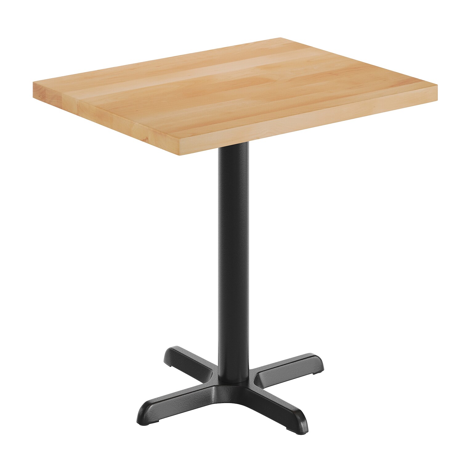 Flash Furniture Bennett Wooden Commercial Indoor Table, 30 x 24, Natural Top/Black Base (GSF2430NTT2222)