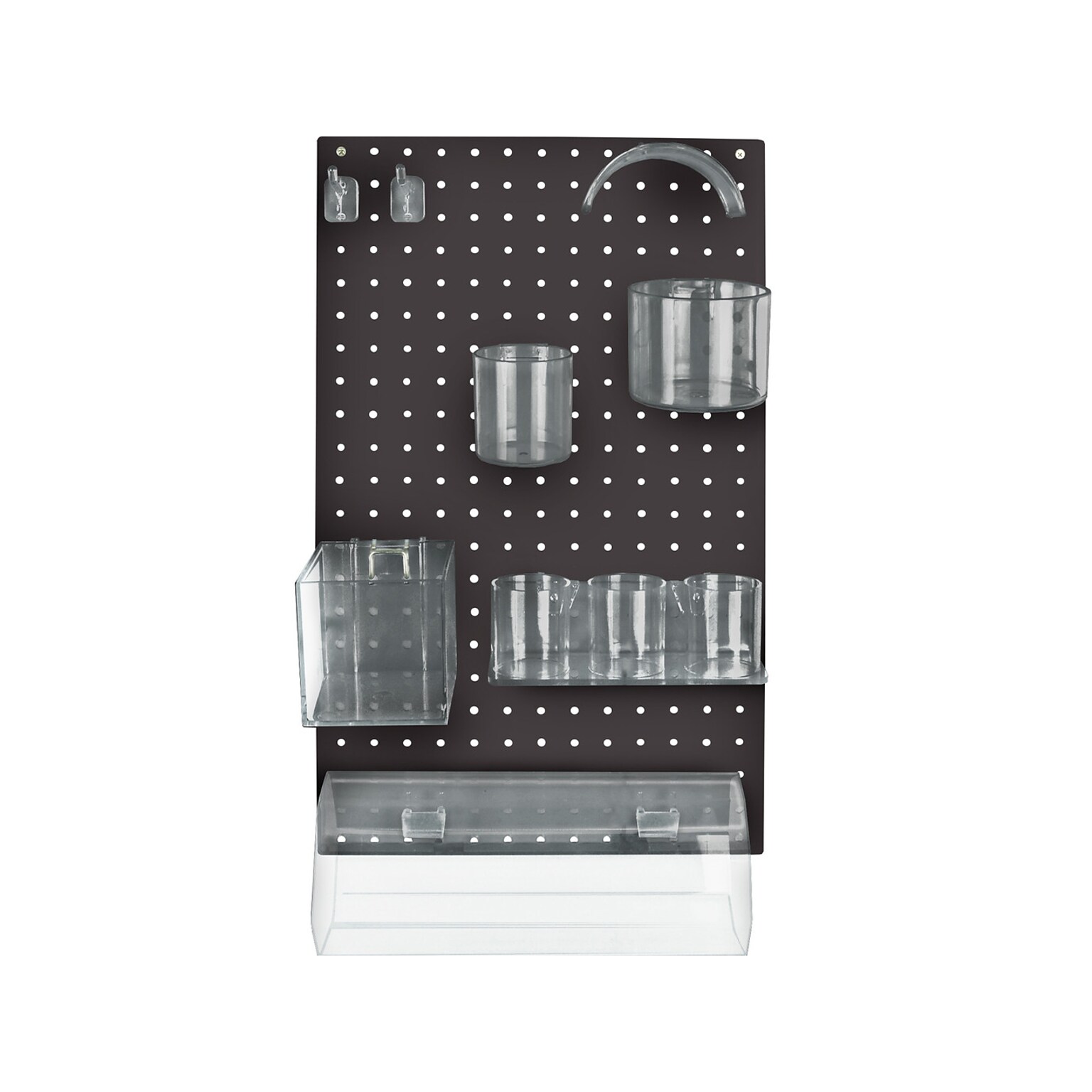 Azar 22 x 13.5 10-Piece Pegboard Organizer Kit, Black, Each (900940-BLK)