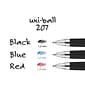 uniball 207 Retractable Gel Pens, Bold Point, 1.0mm, Blue Ink, Dozen (1790896)