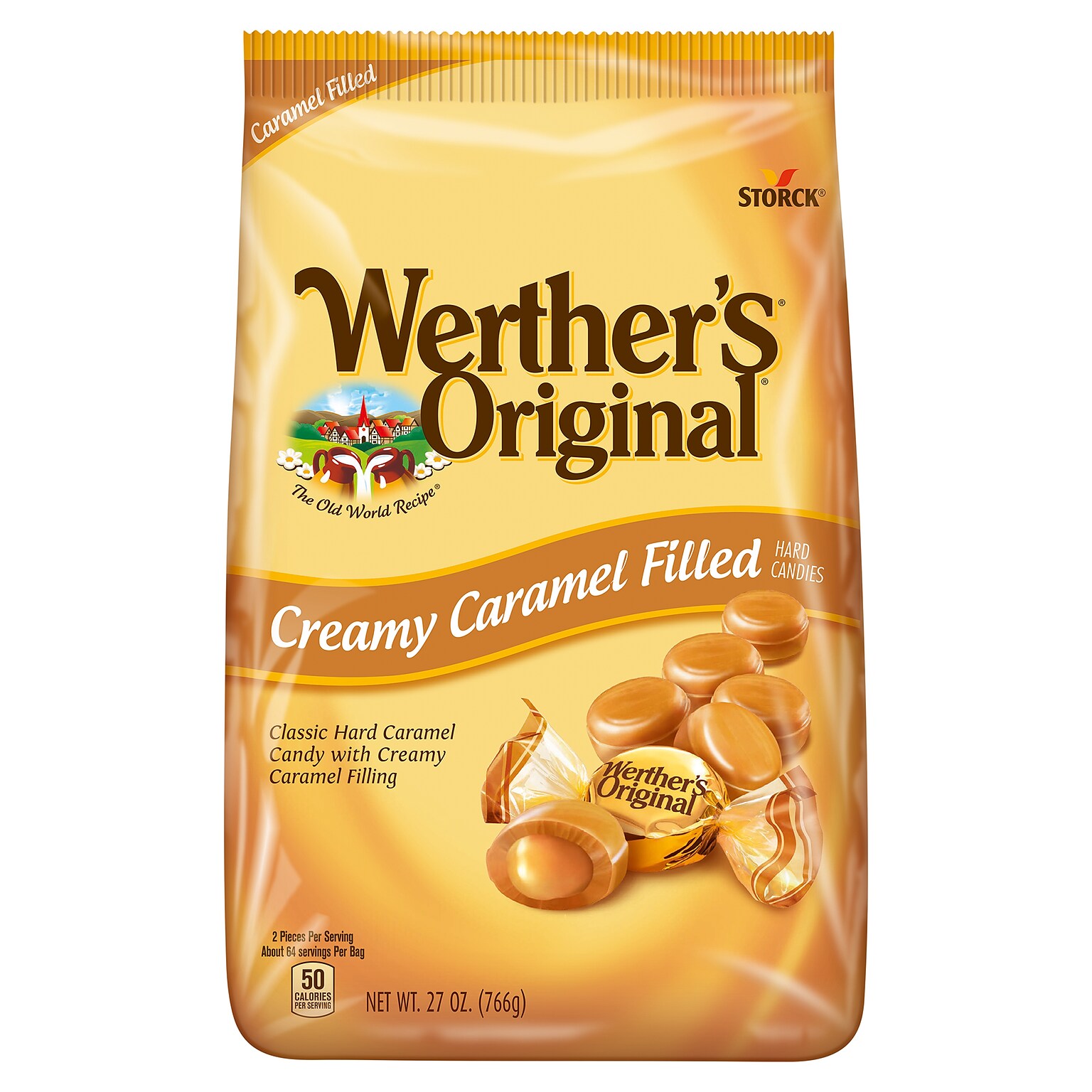 Werthers Original Creamy Caramel Filled Hard Candy, 27 oz., 128 Pieces (SUL46044)