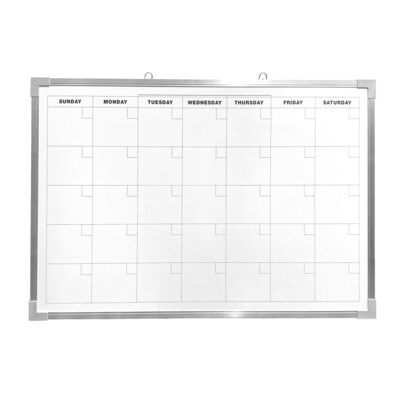 Flipside Magnetic Melamine Dry-Erase Calendar Whiteboard, Aluminum, 3 x 2 (17303)