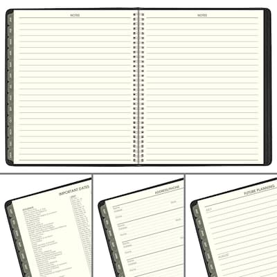 2027 AT-A-GLANCE Recycled 9" x 11" Monthly Planner, Faux Leather Cover, Black (70-270G-05-27)