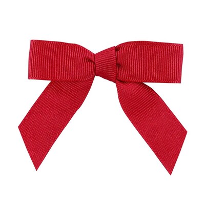 JAM Paper Grosgrain Bows, Cranberry, 100/pack (52640349284)