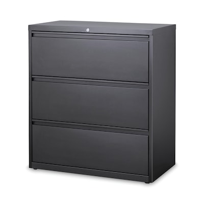 Hirsh Industries® Lateral File Cabinet, 3 Letter/Legal/A4-Size File Drawers, Charcoal, 36 x 18.62 x