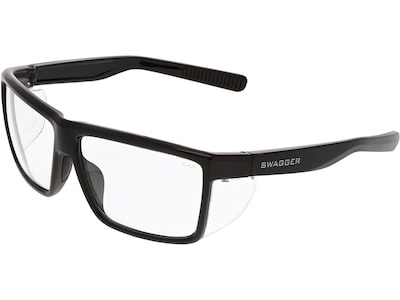 MCR Safety Swagger SR2 Safety Glasses, Anti-Scratch, Wraparound, Clear Lens (SR210)