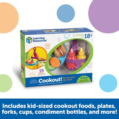 Learning Resources New Sprouts Cookout  Learning Toys,  Assorted Colors, 19 Pieces (LER9270)
