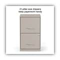 Alera® Soho 2 File-Drawer Vertical Standard File Cabinet, Letter Size, Lockable, 24.1H x 14W x 18