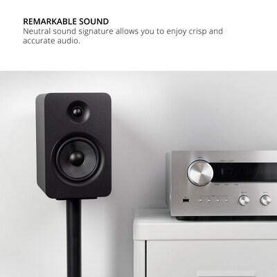 Kanto YU Passive 5.25" Speakers with 1" Silk Dome Tweeter and 5.25" Kevlar Woofer, Black, Pair (YUP6)