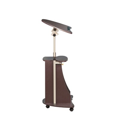 Techni Mobili 22"W Manual Adjustable Standing Laptop Cart, Chocolate (RTA-B005-CH36)