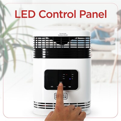 Black & Decker 1500-Watt Portable Ceramic Electric Heater, White (BH1607)