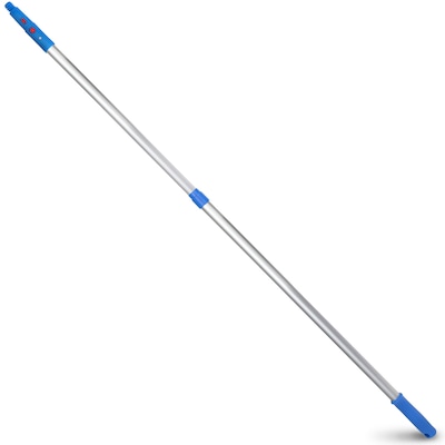 Gritt Commercial 6' Telescopic Extension Pole, Aluminum, Adjustable 3.5 - 6' length with Click / Lock Adapter Cone (GRI106-6F)