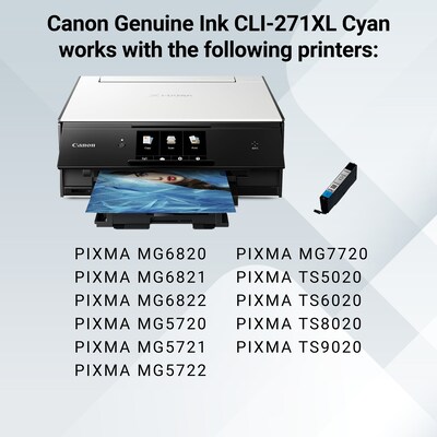 Canon 271 Cyan High Yield Ink Cartridge (0337C001)