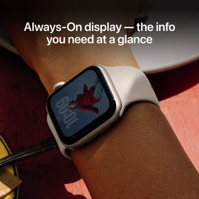 Apple Watch SE 3 GPS + Cellular Smartwatch, 40mm, Midnight Aluminum Case with Midnight Sport Band, Medium/Large (MEPC4LW/A)