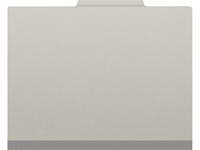 Medical Arts Press Pressboard Classification Folder, 1-Divider, 2 Expansion, Letter Size, Gray, 10/Box (DV-T42-14-3GRY-PKT)