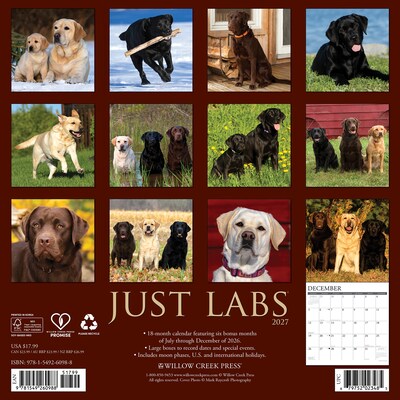 2027 Willow Creek Labs  12 x 12 Monthly Wall Calendar (60988)