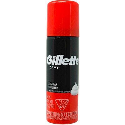 Gillette Foamy Shave Cream, 2 oz Trial Size Bottle, 12 Bottles/Dispensit Box, 12 Dispensit Boxes/Car