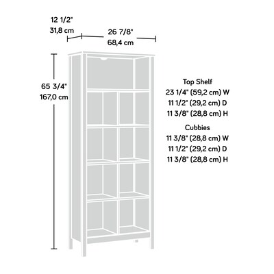 Sauder Select 66"H 9-Shelf Cube Organizer, Blade Walnut (433980)
