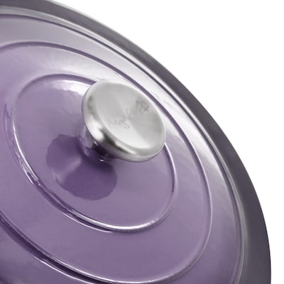 Elama Cast Iron 2.7 Qt Dutch Oven, Purple (935124510M)