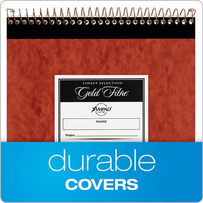 Ampad Gold Fibre Retro Writing Pad, 8.5 x 11.75, Wide Ruled, White, 70 Sheets/Pad (20-008R)