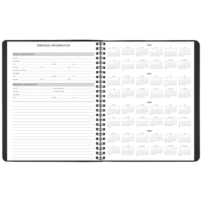 2027 AT-A-GLANCE 8.5" x 11" Daily Appointment Book, Faux Leather Cover, Black (70-214-05-27)