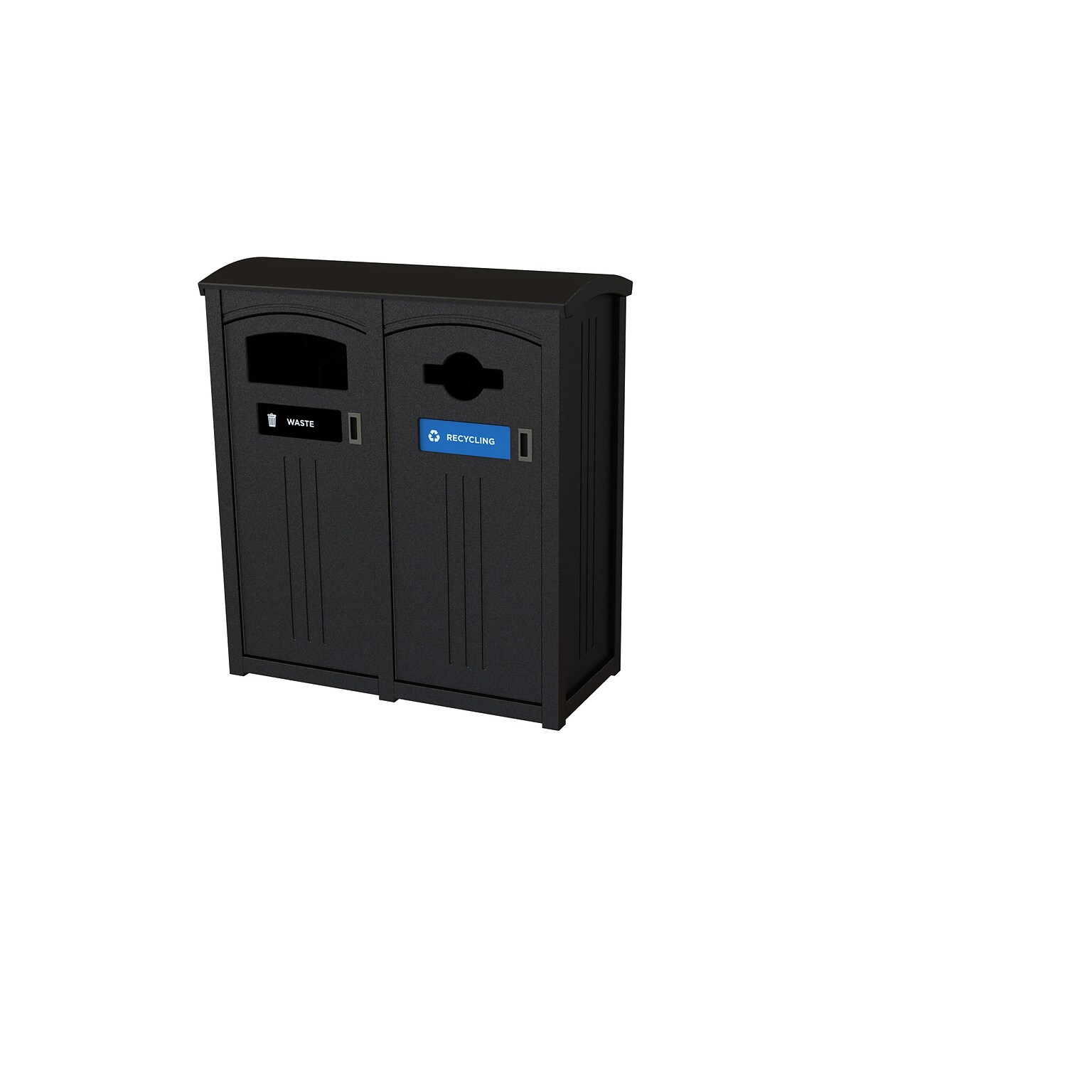 CleanRiver PD Dual-Stream Recycling Station, 70 Gallon, Black (PD35-2-WR-BK)