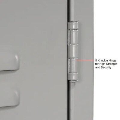 Global Industrial Capital 6-Tier 18-Door Box Locker, 36"W x 18"D x 78"H, Gray (269697GY)