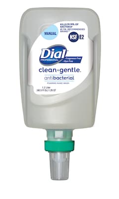 Dial Complete Clean + Gentle Antibacterial FIT Universal Manual Foaming Hand Soap Refill, 40.5 Fl. O